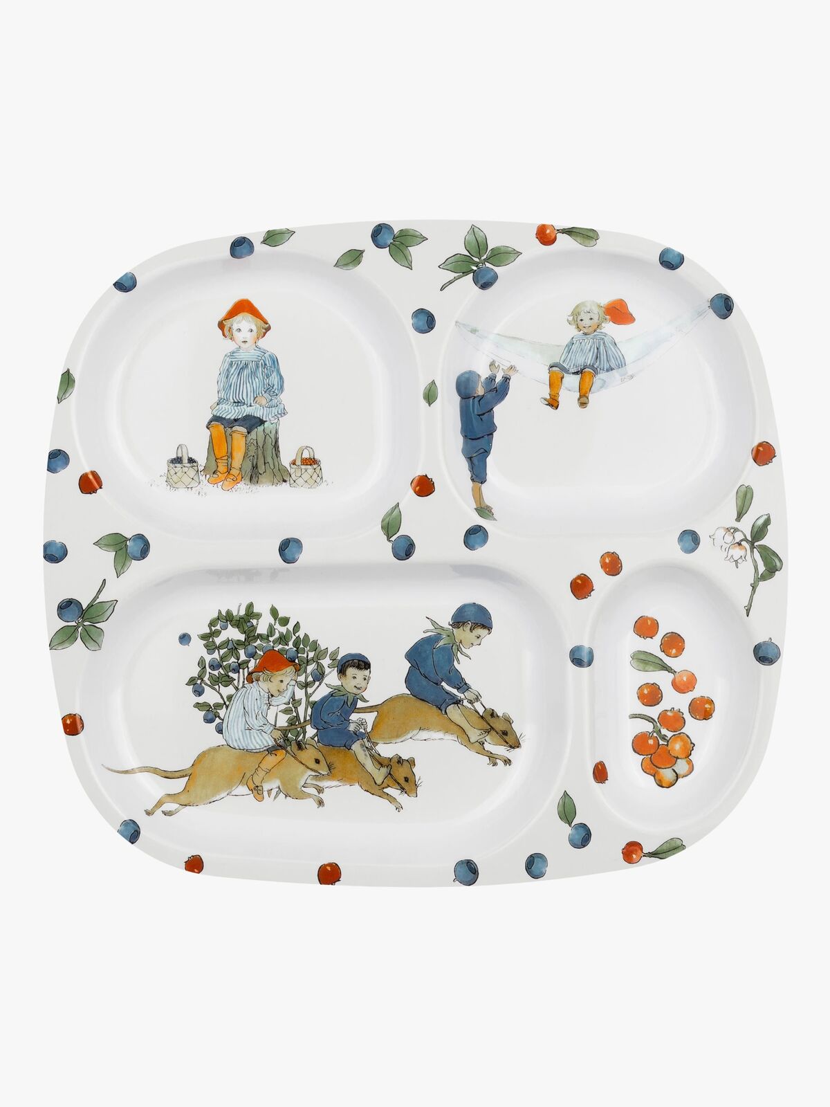 Elsa Beskow Hänschen Im Blaubeerenwald Teller mit Fach