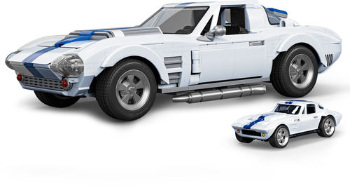 Mattel Brick Shop Hot Wheels Elite Series Brick Shop Hot Wheels Bau-Set Corvette Grand Sport 918 Teile