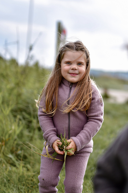 Mikk-Line Wollfilz-Jacke Kind, Twilight Mauve