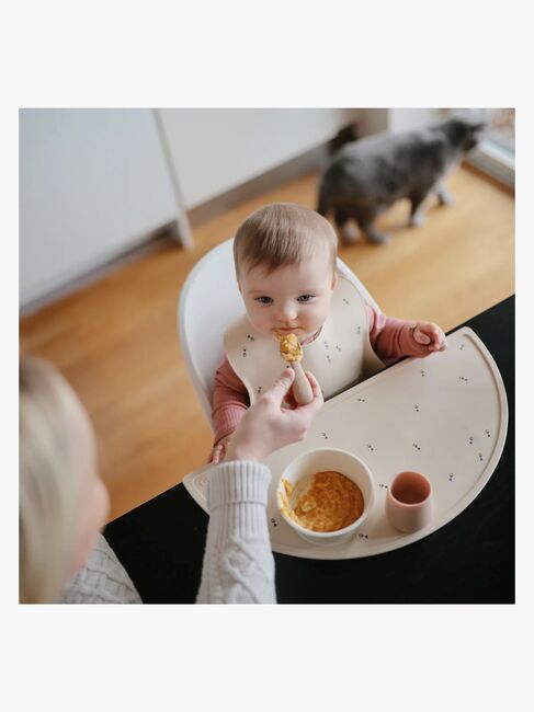 Mushie Lätzchen Silikon Bees, Beige