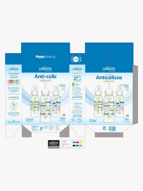Dr. Brown NarrowNeck Options+ Babyflaschen 250 ml 3er-Pack, Landscape