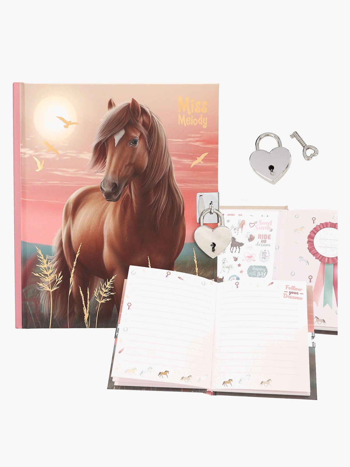 Miss Melody Tagebuch mit Herz-Schloss
