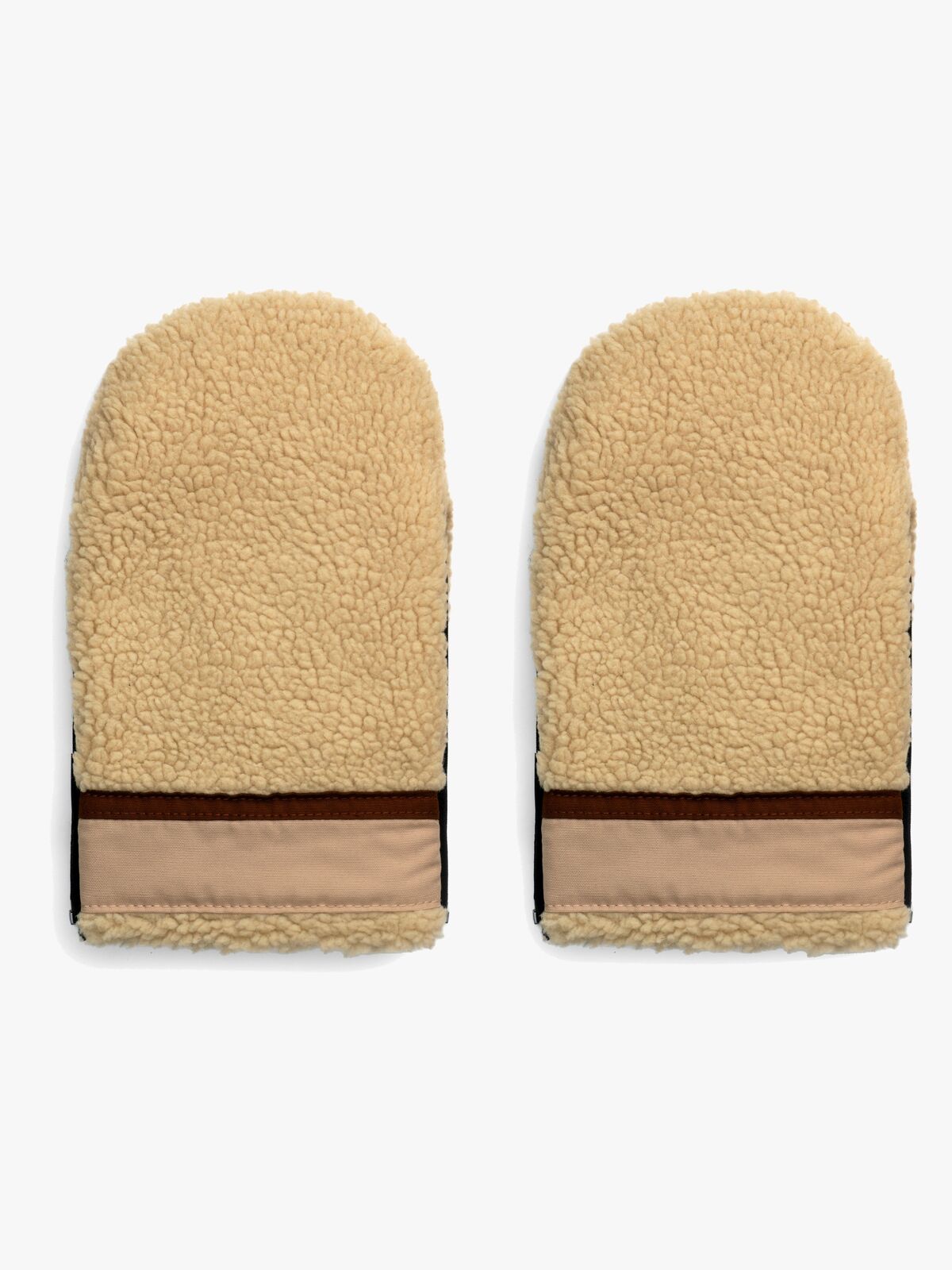 KONG.WALTHER Østerbro Teddy Kinderwagen-Fäustlinge, Creme Blocking