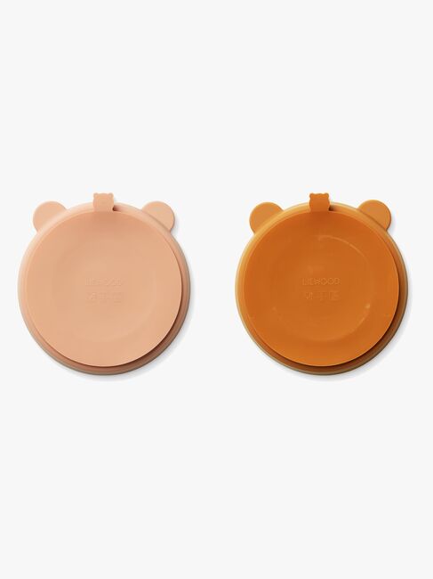 LIEWOOD Stacy Unterteilter Teller 2er-Pack, Mustard/Tuscany Rose