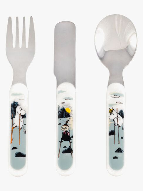 Mumin Inselchen & Schären Kinderbesteck, Grau