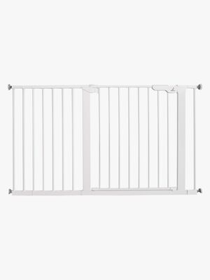 BabyDan Premier Klemmgitter + 8 Erweiterungen 126-132,2 cm, Weiß