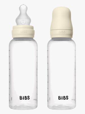 BIBS Medium Flow Fläschchen Silicone 2er-Pack 270 ml, Ivory
