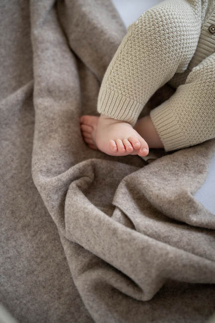 Baby's Only Cot Decke Merinowolle TOG 1, Brushed Sand