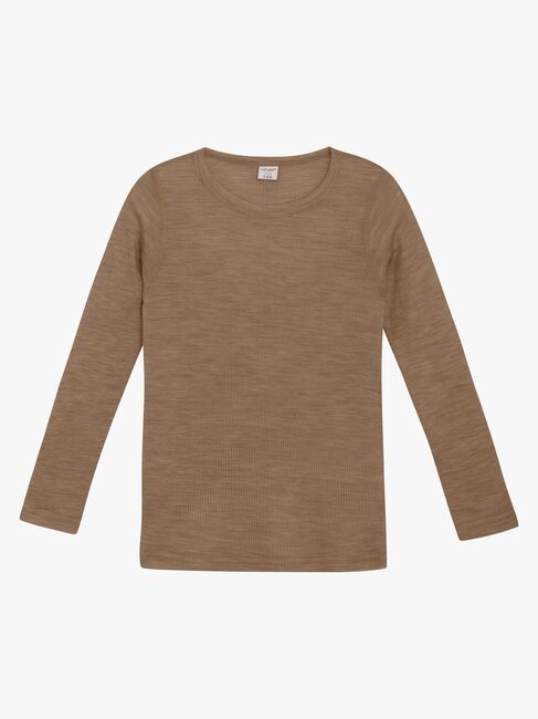 CeLaVi Langärmeliges Top Merinowolle, Cocoa Creme