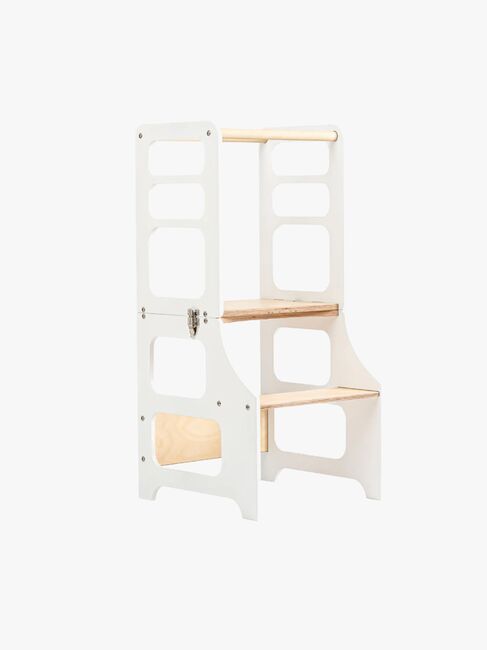 Duck Woodworks Klappbarer Lernturm, Weiß