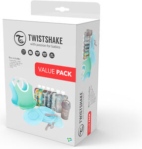 Twistshake Tableware Kit, Blau/Grün/Grau
