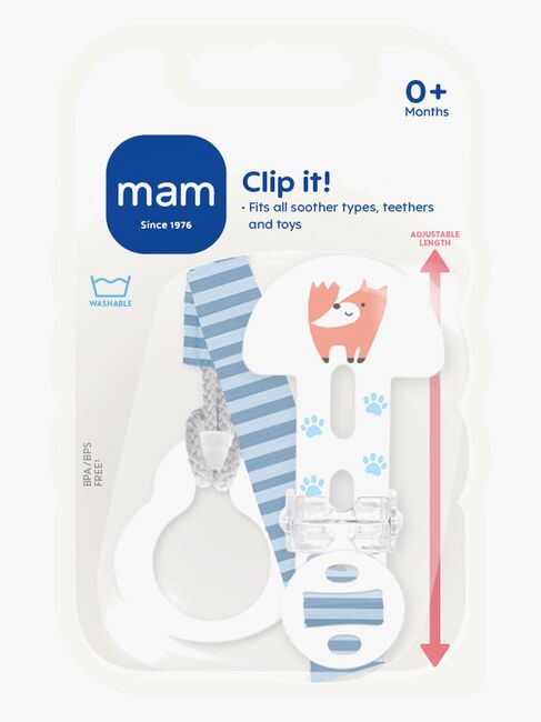 MAM Clip It! Schnullerkette, Blau