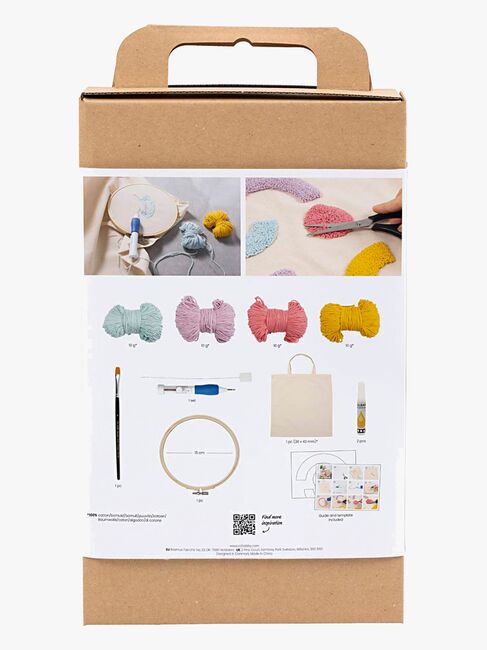 Creativ Company Bastelset Stickerei Stoffbeutel mit Pastellfarben