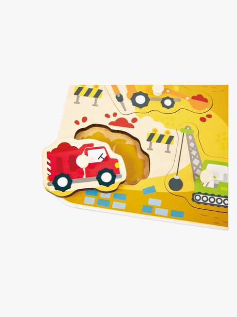 Hape Knopfpuzzle Baustellenfahrzeuge 10 Teile