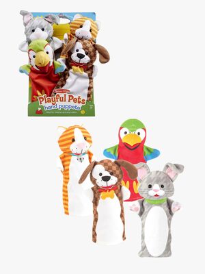Melissa & Doug Handpuppen Verspielte Tiere 4er-Pack