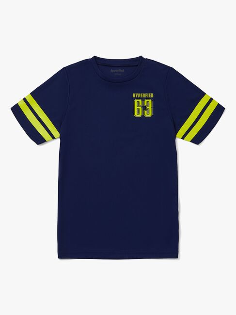 Hyperfied Back Logo T-Shirt, Medieval Blue