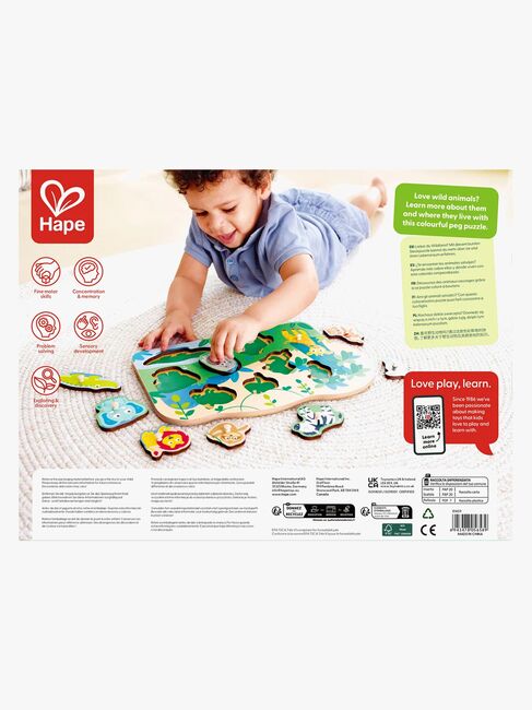 Hape Knopfpuzzle Wilde Tiere 10 Teile