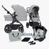 Kinderkraft Multifunctional 3-in-1 B-Tour Mink Pro Kombikinderwagen, Light Grey
