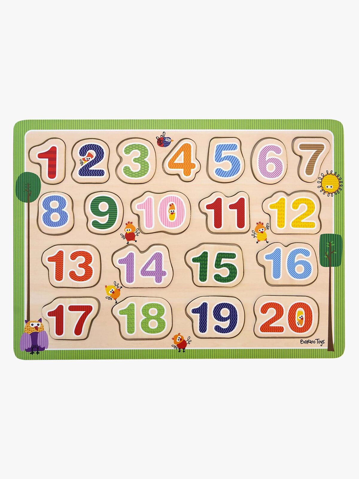 Barbo Toys Wacky Wonders Holzpuzzle Zahlen 20 Teile