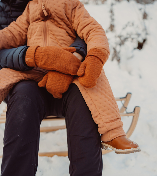 BabyMocs Gestrickte Fäustlinge, Rust
