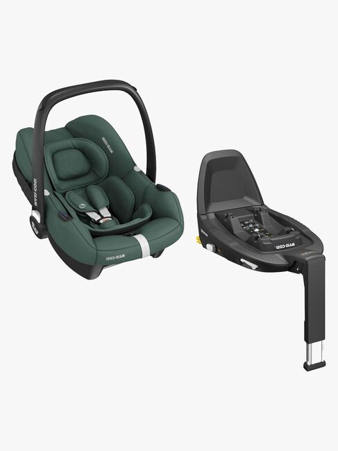 Maxi-Cosi Cabriofix I-Size Babyschale inkl. FamilyFix 3 Basis, Essential Green