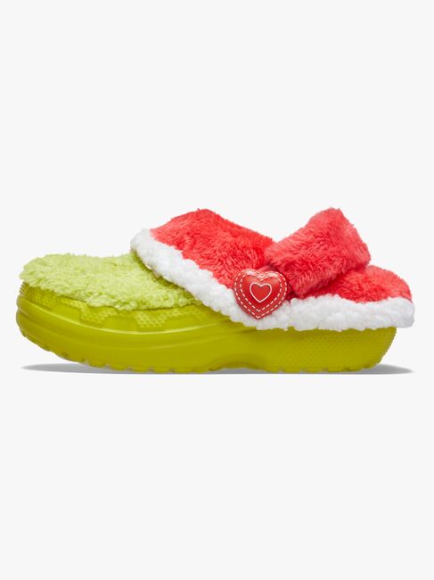 Crocs Grinch Classic Kids Gefütterte Schlappen, Multi