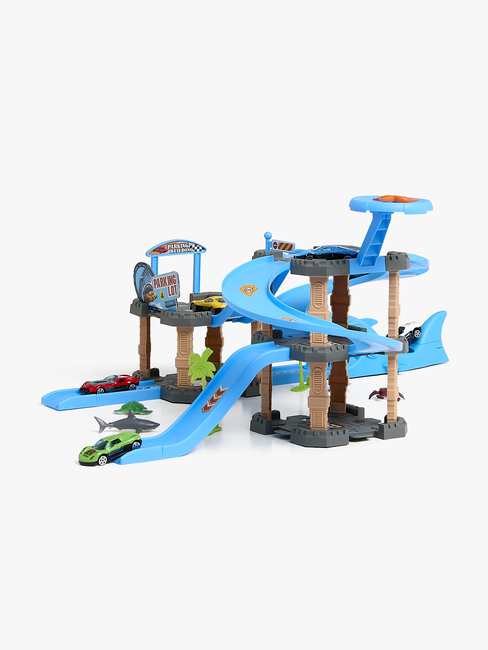 Alex's Garage Shark Autorennbahn & Garage XL