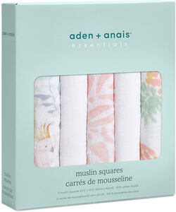 Aden + Anais™ Essentials Musselindecke 5er-Pack, Tropicalia
