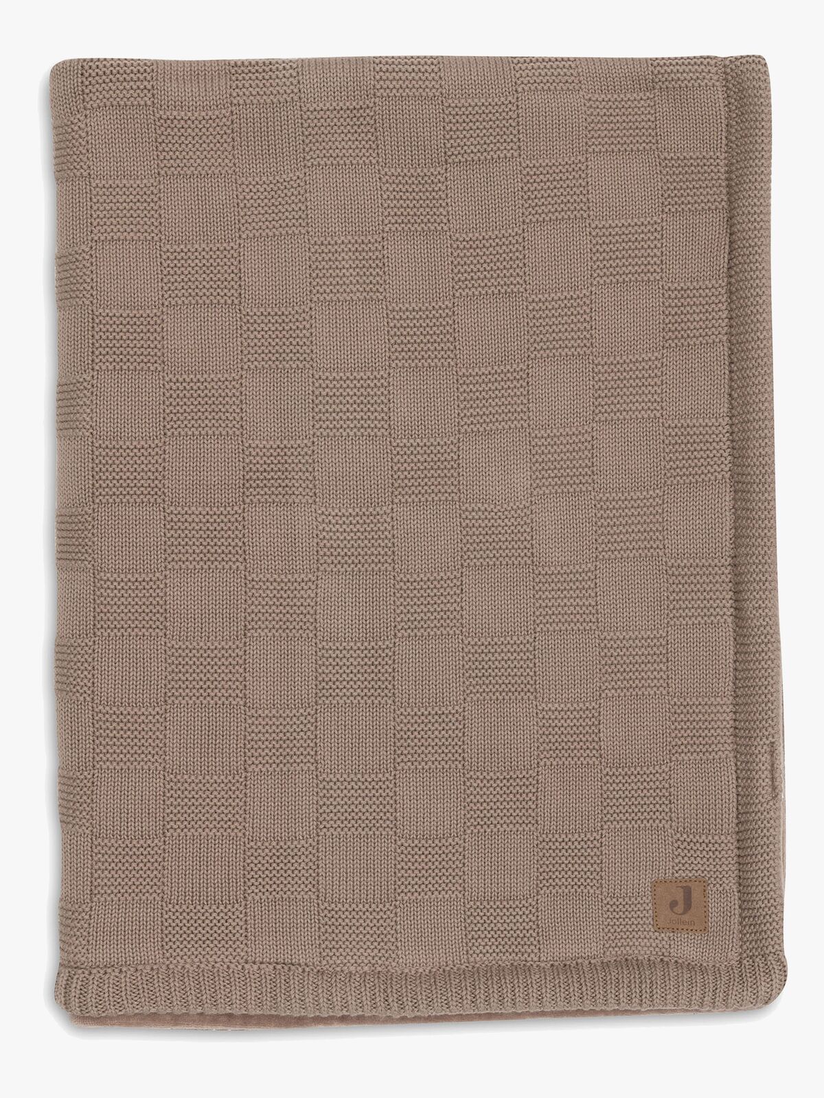 Jollein Decke 75x100 cm Box Knit/Velvet, Milky Coffee