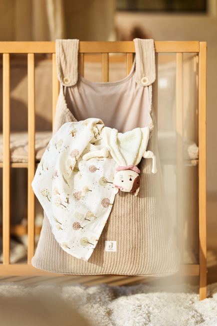 Jollein Playpen Aufbewahrungstasche Cloudy Rib, Milky Coffee