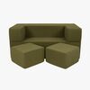 Meowbaby Aesthetic Cube Sofa, Khaki