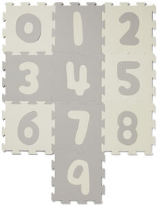 Alice & Fox Spielteppich Puzzle Zahlen, Grau