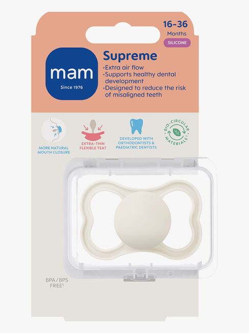 MAM Supreme Schnuller Silikon 16-36m, Neutral