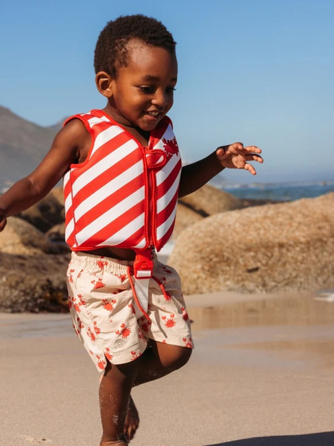 Swim Essentials Badehose, Crabby Red/Beige