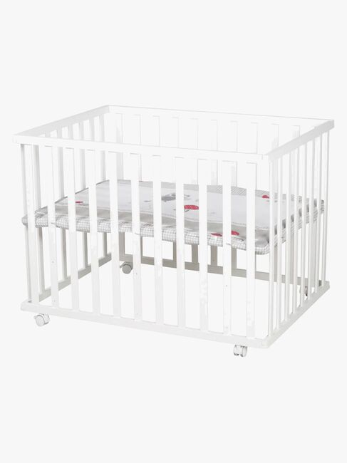 Roba Laufgitter mit Rädern, Adam & Owl White