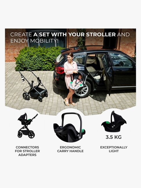 Kinderkraft NEWLY Mink Pro Kombikinderwagen 4-in-1, Classic Black