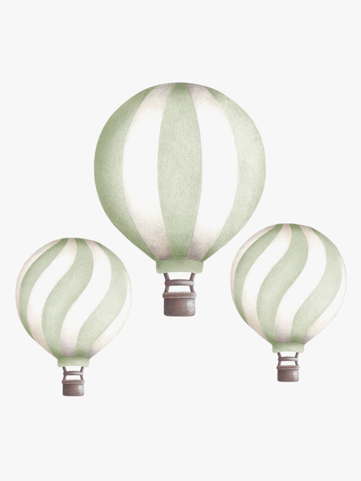 Stickstay Vintage Balloon Set Wandsticker, Pistachio