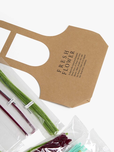 Fippla DIY-Set Blumenstrauß mit Pfeifenreinigern 21 Teile, Rot