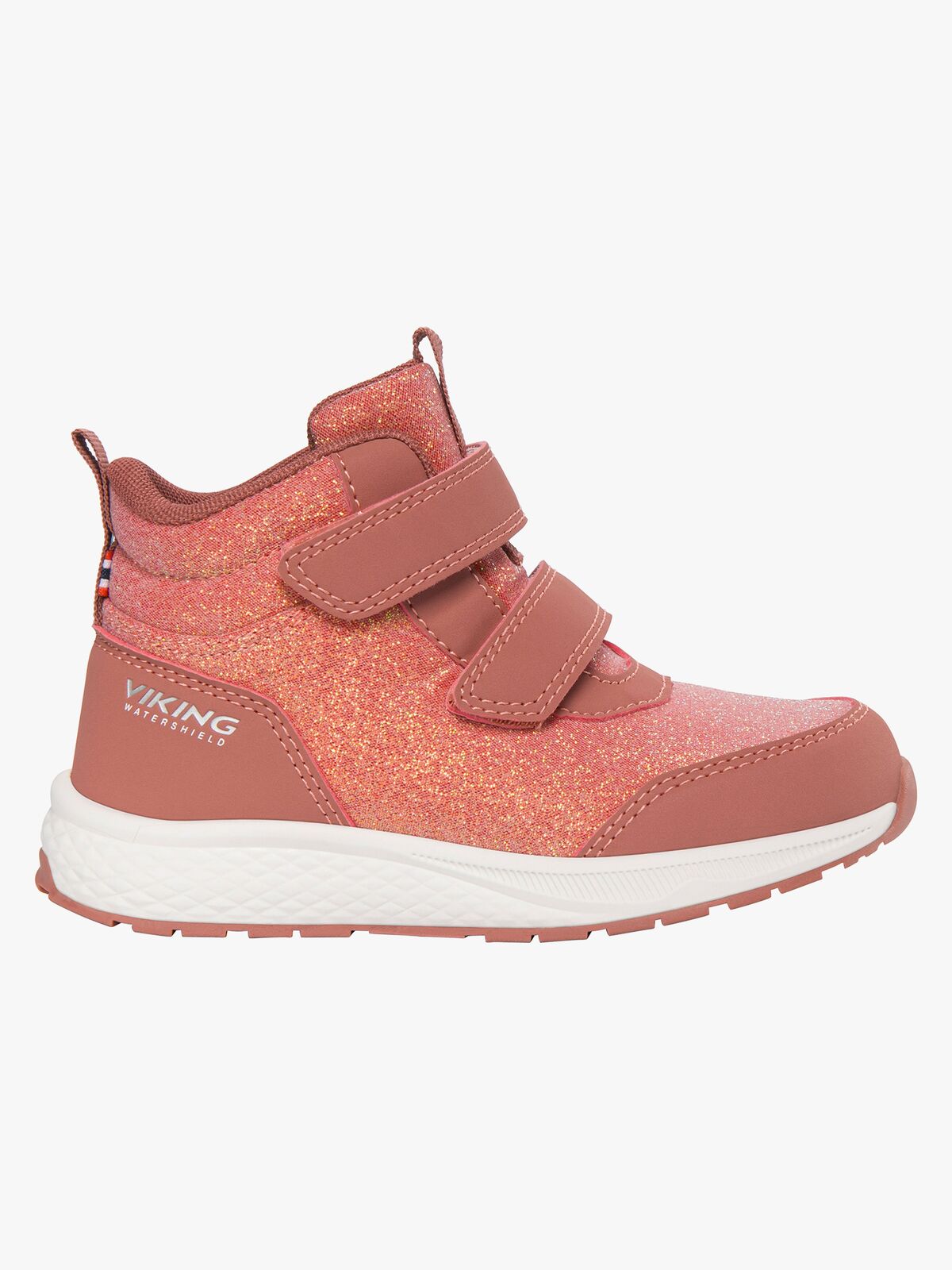 Viking Bouncy Glitzer Mid 2V WP Sneaker, Pink