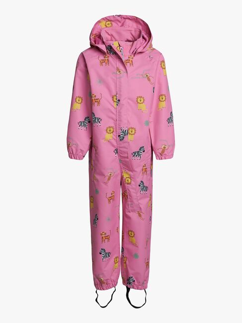 Nordbjørn Skaftö Outdoor-Overall, Jungle Animals Rosebloom