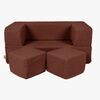 Meowbaby Bearly Cube Sofa, Brown