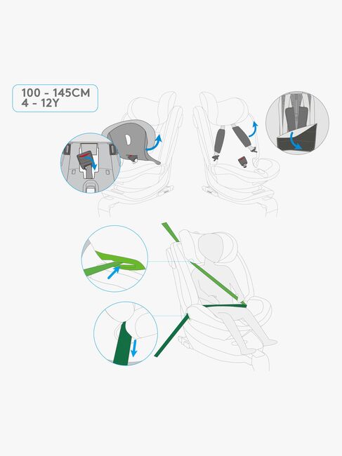 Beemoo Rotate i-Size Kindersitz, Black Mesh