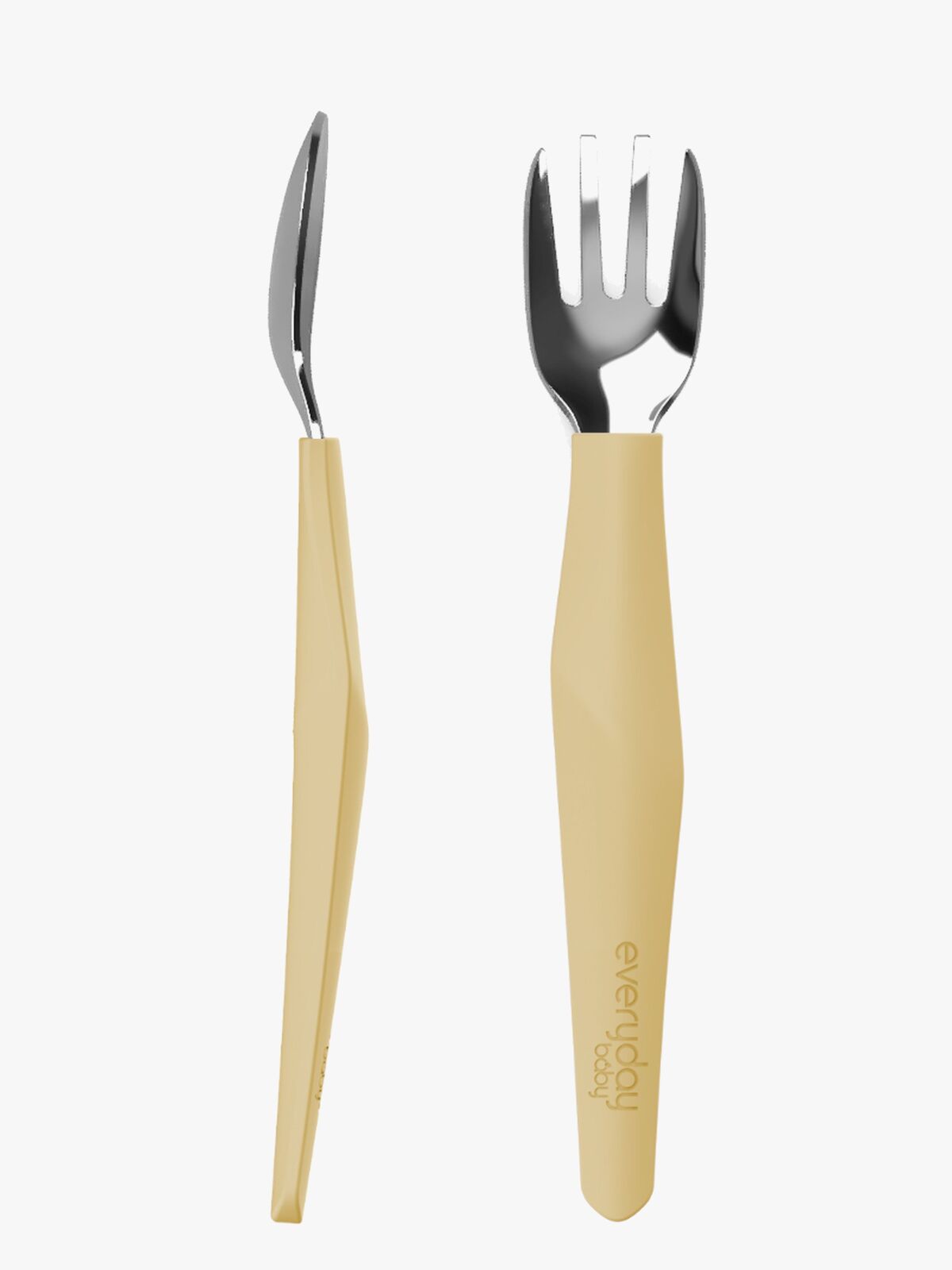 Everyday Baby Besteckset Silikon 2er-Pack, Gelb