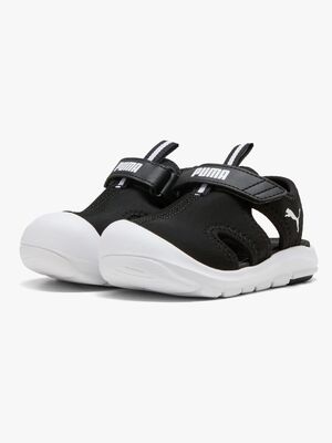 Puma Fun Racer V Infant Sandalen, Black/White