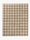 Lorena Canals Waschbarer Vichy Teppich 150x180 cm, Marron