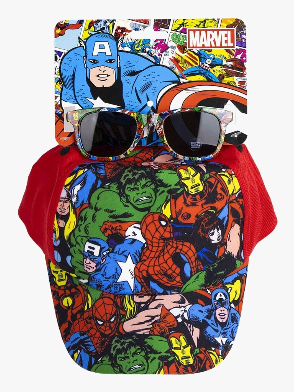 Marvel Avengers Kappe & Sonnenbrille, Rot