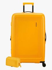 American Tourister Dashpop Koffer 104-121L & Kulturbeutel POP, Golden Yellow