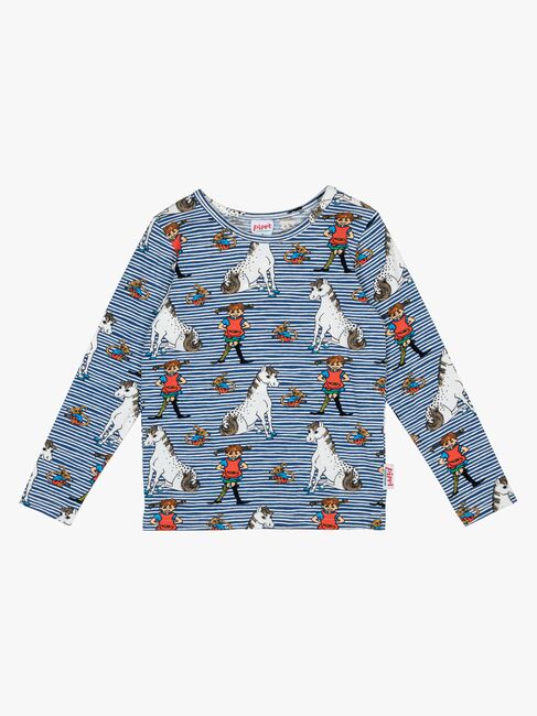 Pippi Langstrumpf  Langärmlig Pullover, Blue