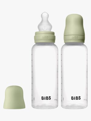 BIBS Medium Flow Fläschchen Silikon 2er-Pack 270 ml, Sage