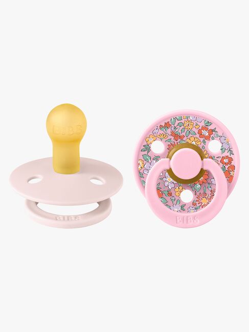 BIBS x Liberty Colour Oscar Meadow Schnuller 2er-Pack Latex Größe 1, Petal Mix